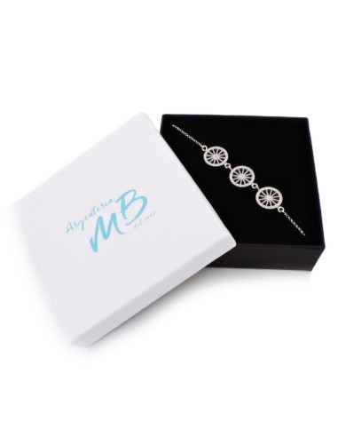 Sterling Silver Sicilian Cart Wheels Bracelet...