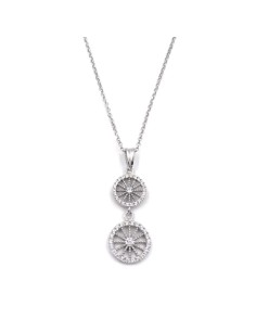 Collana in Argento 925 con Pendenti Ruote Carretto Siciliano