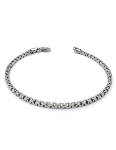 925 Sterling Silver Square Chain Bracelet 