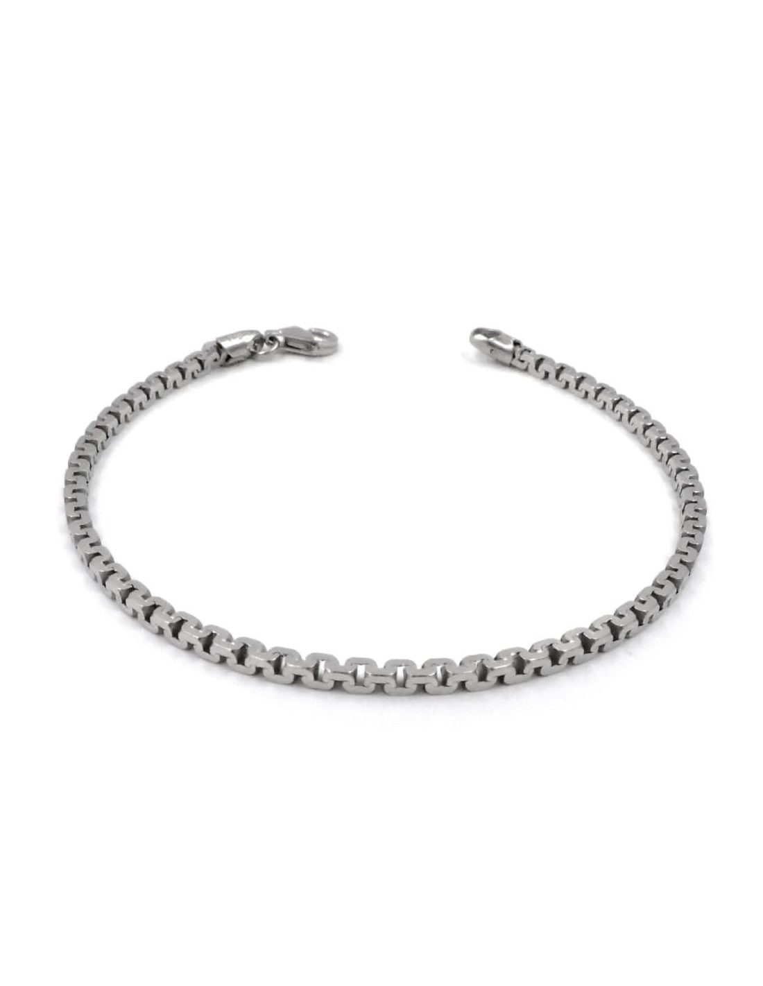 925 Sterling Silver Square Chain Bracelet