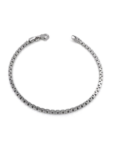 925 Sterling Silver Square Chain Bracelet 