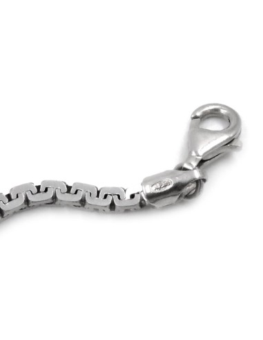 Bracciale Catena Quadrata in Argento 925  