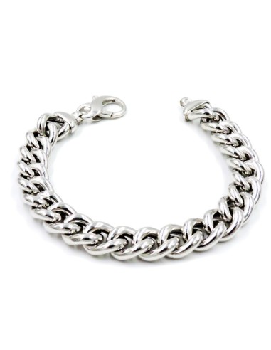925 Sterling Silver Torcion Chain Curb Bracelet 