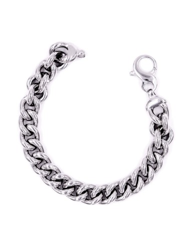 925 Sterling Silver Torcion Chain Curb Bracelet 