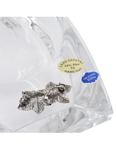 Posacenere Rettangolare in Cristallo con Foglie di Vite... 2