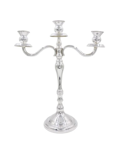 800 Silver Three Armed Candelabra English Style 