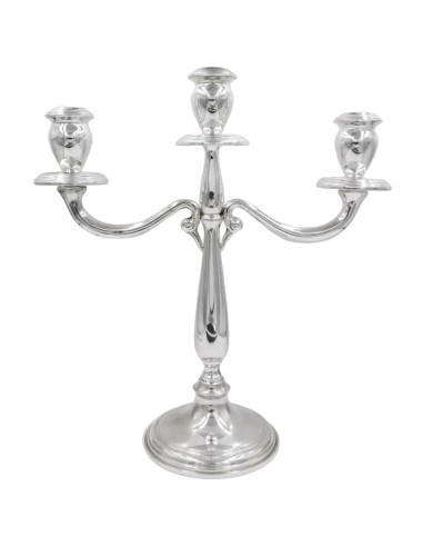 800 Solid Silver Three Armed Candelabra 