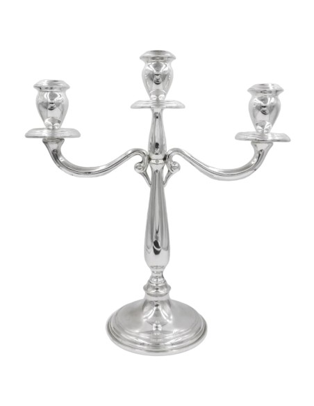 800 Solid Silver Three Armed Candelabra 