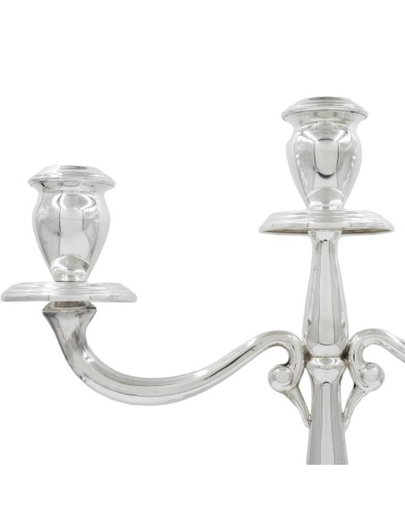 Candelabro Tre Fiamme in Argento 800 