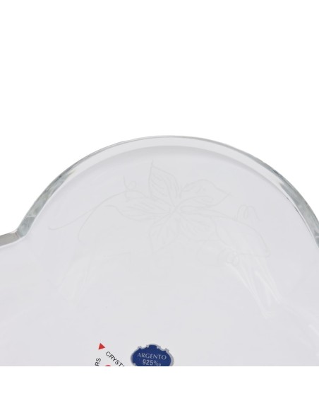 Vaso in Vetro di Murano Bianco Tide Iris Altezza cm 32