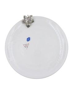 Vaso in Vetro di Murano Bianco Tide Iris Altezza cm 32 2
