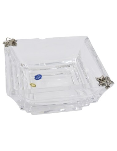 Quadratischer Kristallaschenbecher mit...