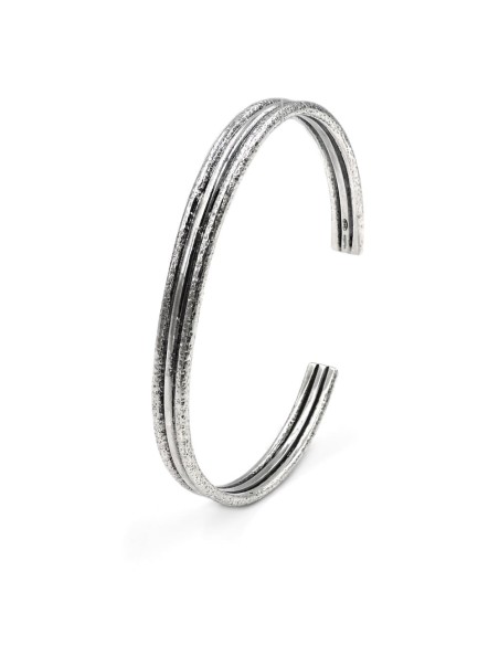 Bracciale Tre Linee in Argento 925 Puntinato