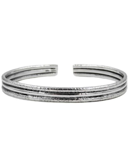 Bracciale Tre Linee in Argento 925 Puntinato