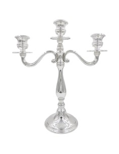 Candelabro 3 Fiamme Stile Inglese in Argento  