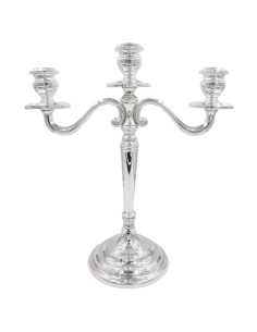Candelabro 3 Fiamme Stile Inglese in Argento  