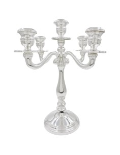 Candelabro Cinque Fiamme in Argento Stile Inglese