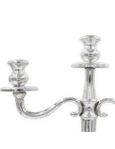 Solid Silver Classical English Style Three Armed Candelabra  2