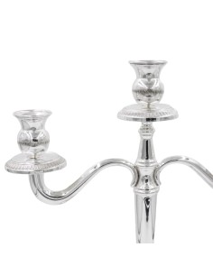 Solid Silver Three Armed Candelabra Empire Style  2