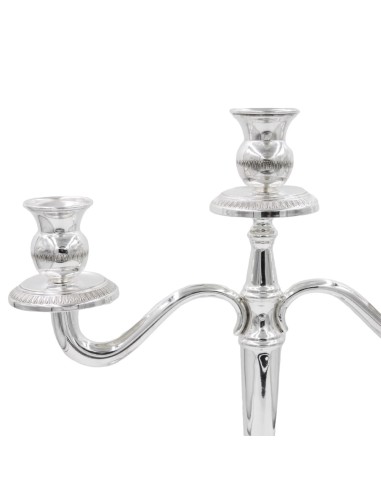 Candelabro Tre Fiamme in Argento 800 Lucido...