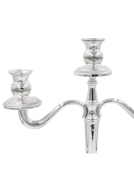 Candelabro Tre Fiamme in Argento 800 Lucido Stile Impero