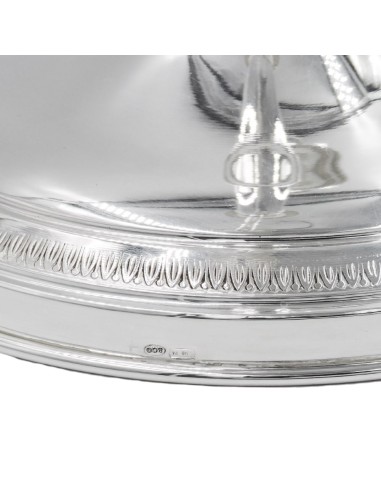 Solid Silver Three Armed Candelabra Empire Style 