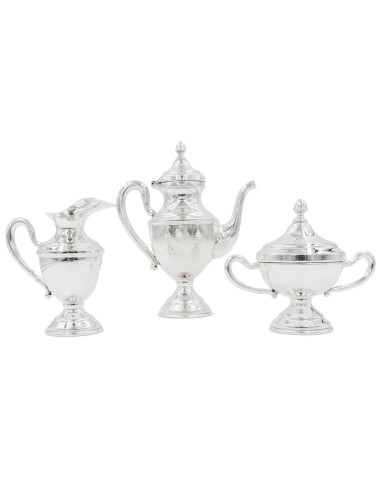 Solid Silver Coffee Set of 3 Pieces English Style