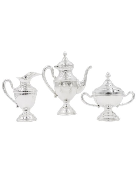 Solid Silver Coffee Set of 3 Pieces English Style