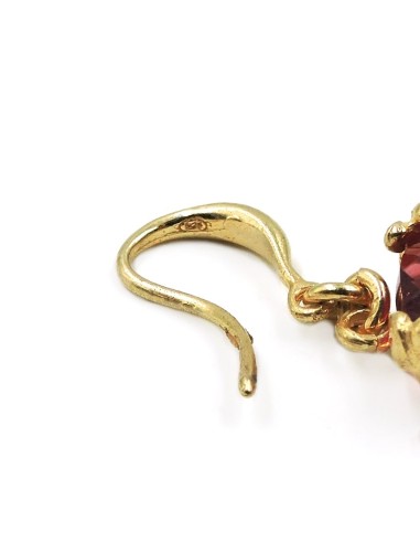 Orecchini Pendenti in Argento Placcato Oro con...