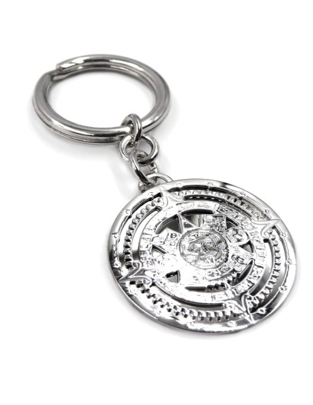 Sterling Silver Mayan Calendar Key Chain