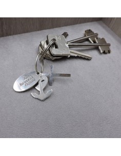 Faith Hope Charity Solid Silver Key Chain 2