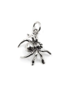 Solid Silver Spider Pendant 