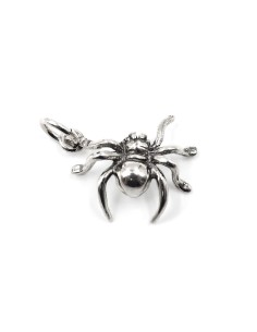 Solid Silver Spider Pendant  2