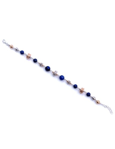 Bracciale Etnico in Argento 925 e Pietre Naturali 