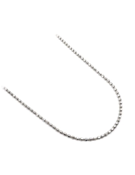 Collana Pepite Diamantate in Argento 80 cm