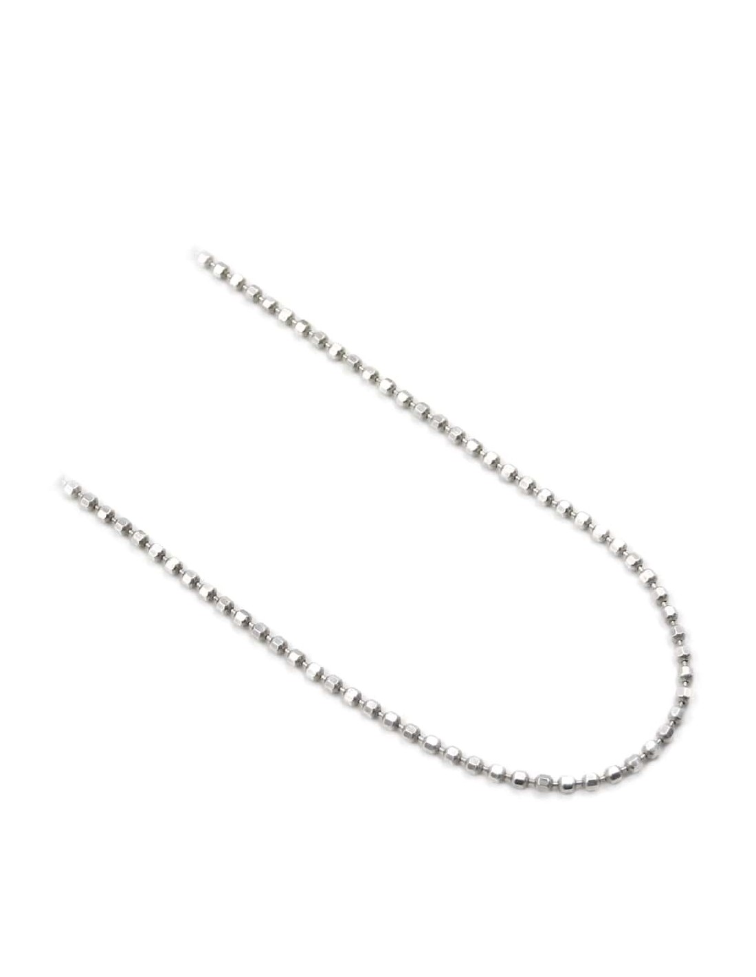 NKlaus Collana Veneziana Diamantata In Argento 925 - Sottile 1,1mm - Lunghezza 80cm - Peso 4,4g