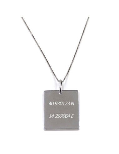 Customizable GPS Coordinates Pendant Necklace 