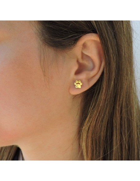 Orecchini Fiore in Argento 925 Con Zirconi Bianchi By Taitù
