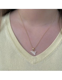Collana con Ciondolo Sicilia in Argento Placcato Oro e... 2