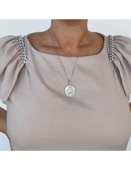 Collana con Medaglia San Giorgio in Argento 