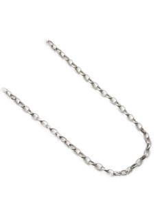 925 Sterling Silver Oval Chain Necklace 