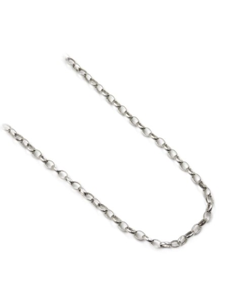 925 Sterling Silver Oval Chain Necklace 