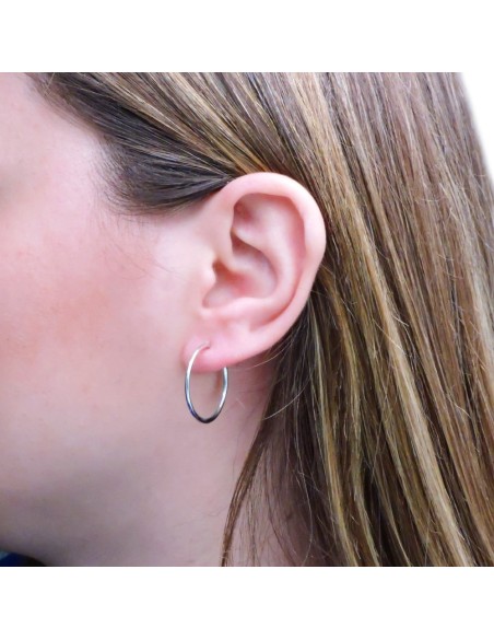 925 Sterling Silver Hoop Earrings 