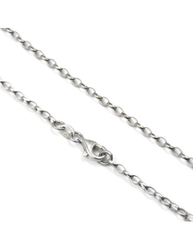 925 Sterling Silver Oval Chain Necklace 