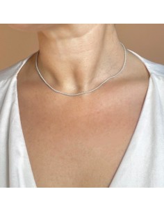 925 Sterling Silver Pop Corn Mini Necklace  2