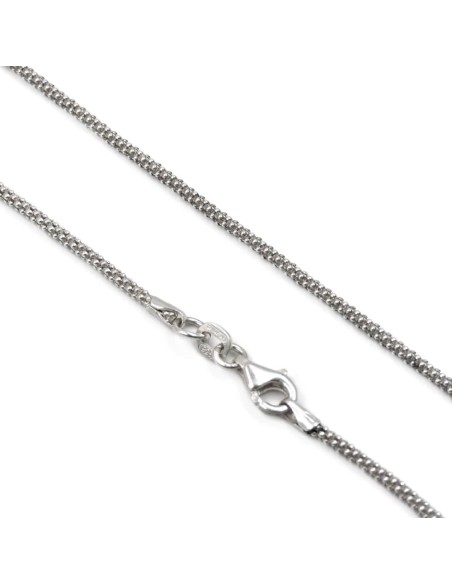 925 Sterling Silver Pop Corn Mini Necklace 