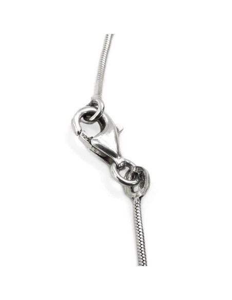 Bracciale Catena Donna in Argento 925 Rodiato con Ciondolo Doppio Cuore