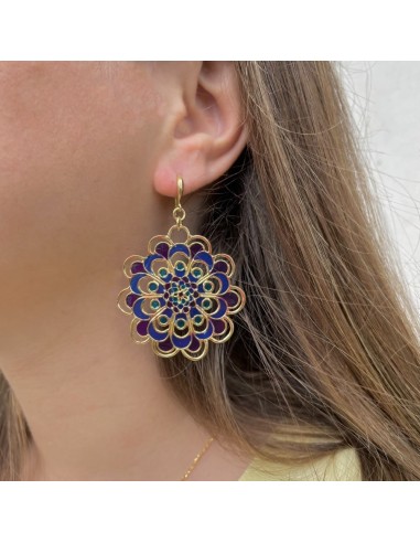 Orecchini Fiore in Argento 925 Con Zirconi...