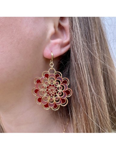 Orecchini Fiore in Argento 925 Con Zirconi...
