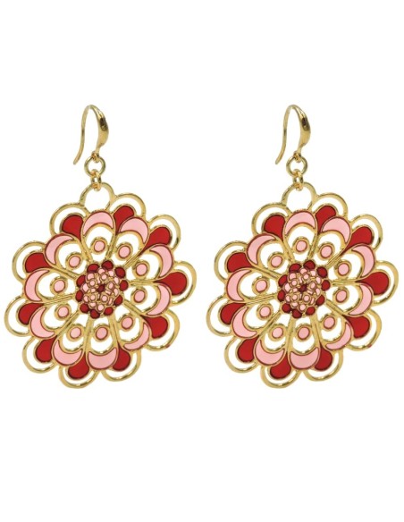 Orecchini Fiore in Argento 925 Con Zirconi Bianchi By Taitù